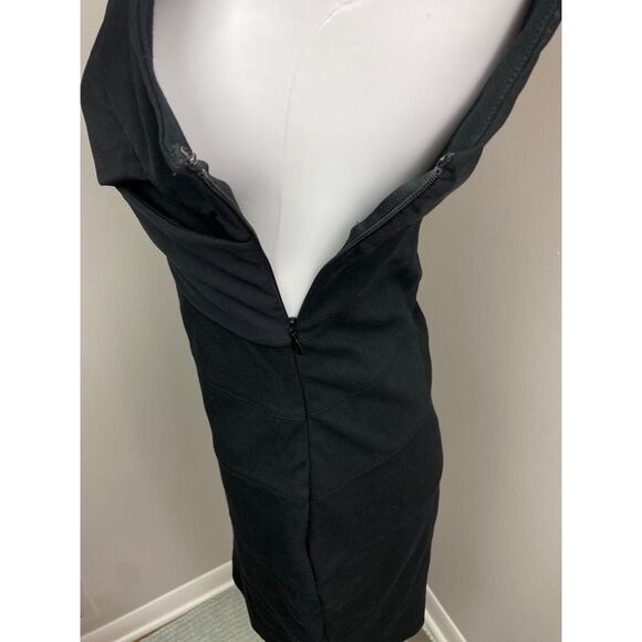 Express Criss-Cross Front Sleeveless Stretch Bodycon Dress Womens Small Black BN - Picture 4 of 9